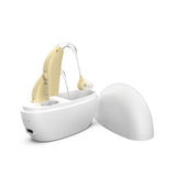 Audífonos, auriculares de amplificación de sonido, conducto de aire recargable, nueva tecnología, silenciosos, compactos y cómodos. 